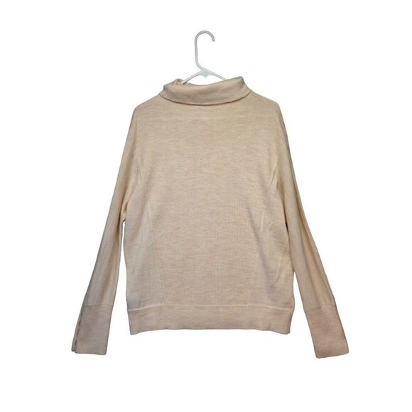 Anthropologie Moth Sweater Wool Blend Blush Pink Turtleneck Long Sleeve Size L - Picture 3 of 9